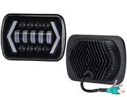 5x7 cali Offroadowe światła przeciwmgielne LED, prostokątne reflektory LED 4500 lm