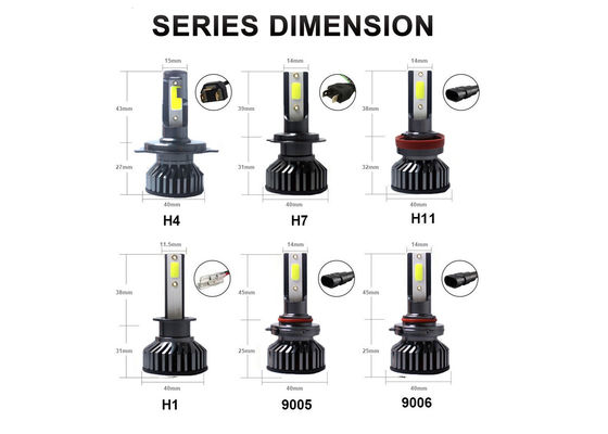 6500 K H4 LED reflektor do samochodu